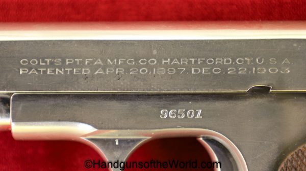 Colt, 1908, .380, 1929, Pocket, Hammerless, Pocket Hammerless, 380, acp, auto, Model, Handgun, Pistol, C&R, Collectible, USA, Americana, American