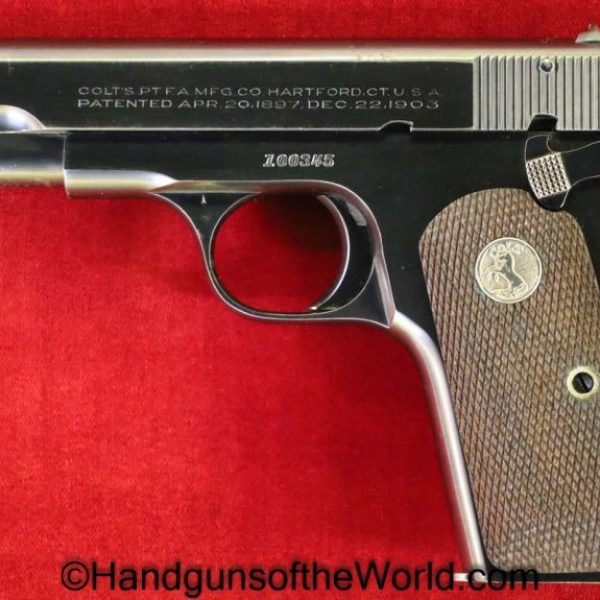 Colt, 1908, .380, 1930, Pocket, Hammerless, Pocket Hammerless, 380, acp, auto, Model, Handgun, Pistol, C&R, Collectible, USA, Americana, American