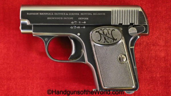 FN, Browning, 1906, 6.35mm, 1905, Handgun, Pistol, C&R, Collectible, VP, Vest Pocket, 6.35, 25, .25, acp, auto, Belgian, Belgium, Hand gun, Vintage