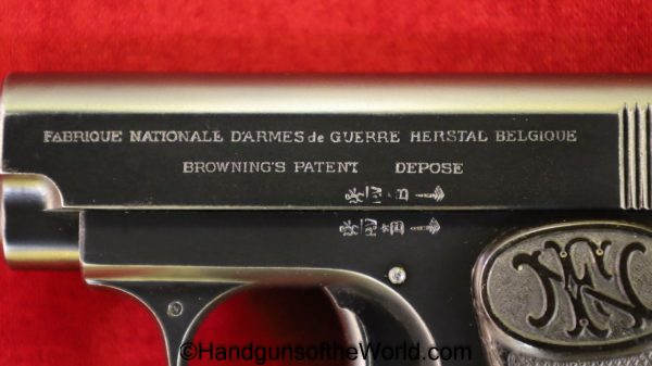 FN, Browning, 1906, 6.35mm, 1905, Handgun, Pistol, C&R, Collectible, VP, Vest Pocket, 6.35, 25, .25, acp, auto, Belgian, Belgium, Hand gun, Vintage