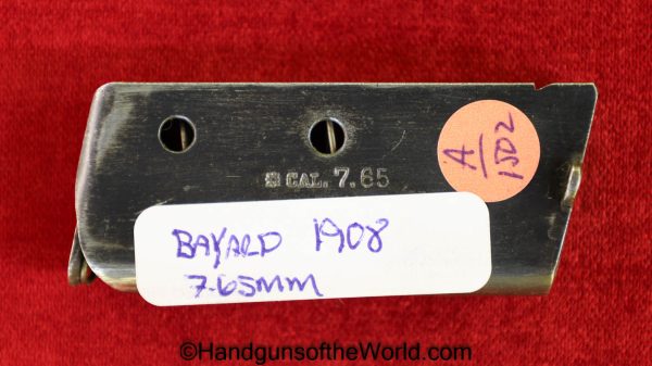 Bayard, 1908, 7.65mm, Magazine-Clip, Magazine, Mag, Clip, Handgun, Pistol, Original, Collectible, Belgian, Belgium, 7.65, 32, .32, acp, auto, Model