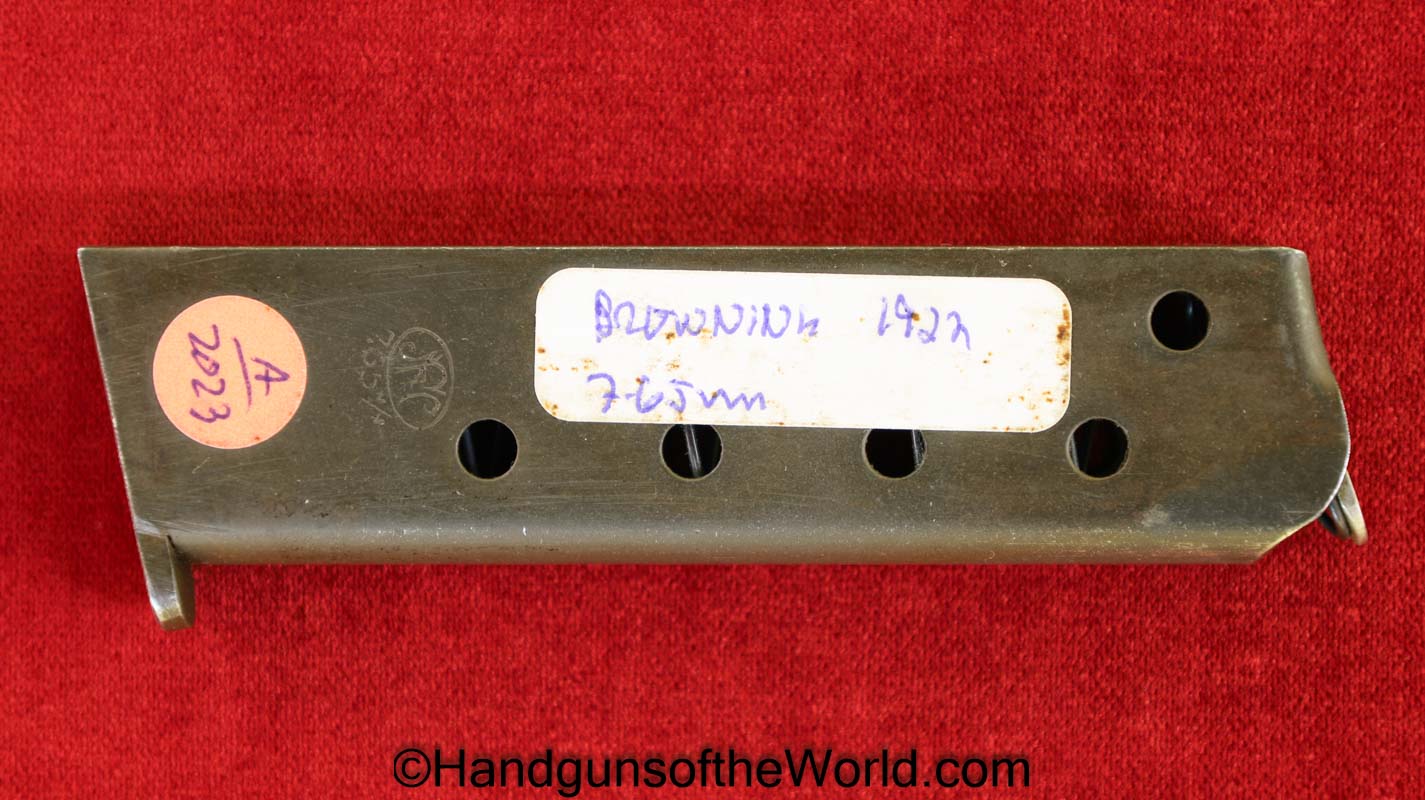 FN, Browning, 1922, 7.65mm, Magazine, Clip, Mag, Original, Collectible, WWII, WW2, Belgian, Handgun, Pistol, 32, .32, acp, auto, 7.65, German, Germany