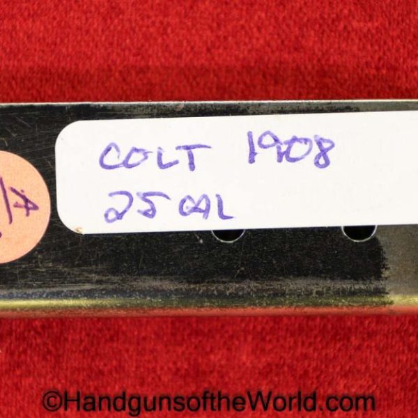Colt, 1908, .25, Magazine, Clip, Mag, Original, Collectible, Handgun, Pistol, 25, acp, auto, 6.35, 6.35mm, VP, Vest Pocket, Model, American, US, USA