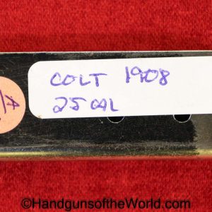 Colt, 1908, .25, Magazine, Clip, Mag, Original, Collectible, Handgun, Pistol, 25, acp, auto, 6.35, 6.35mm, VP, Vest Pocket, Model, American, US, USA