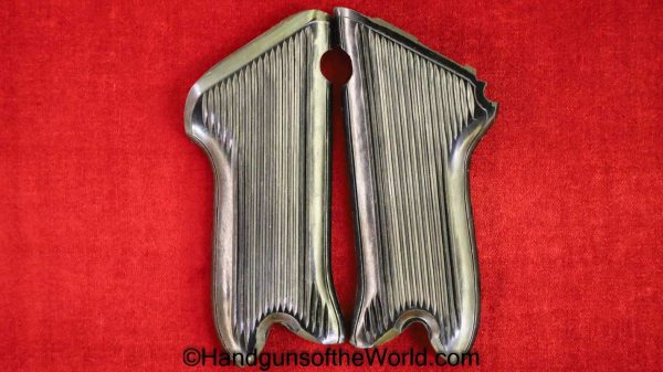 Luger, P.08, Grips, Lined, black, Bakelite, Original, Collectible, EG, East German, East, German, Germany, East Germany, P08, P 08, P-08, Grip, Set, Pair