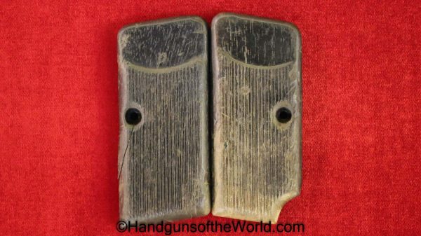 Beretta, 1915, 7.65mm, Frame, Grips, Grip, Pair, Set, Original, Collectible, 7.65, 32, .32, acp, auto, Handgun, Pistol, Wood, Wooden, Model, Walnut