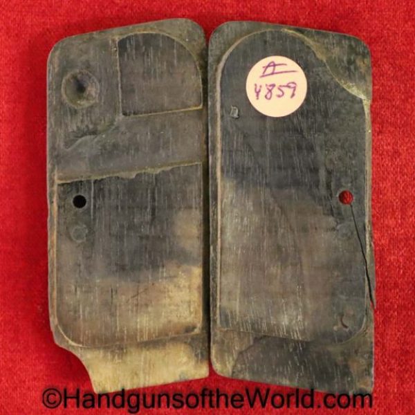 Beretta, 1915, 7.65mm, Frame, Grips, Grip, Pair, Set, Original, Collectible, 7.65, 32, .32, acp, auto, Handgun, Pistol, Wood, Wooden, Model, Walnut