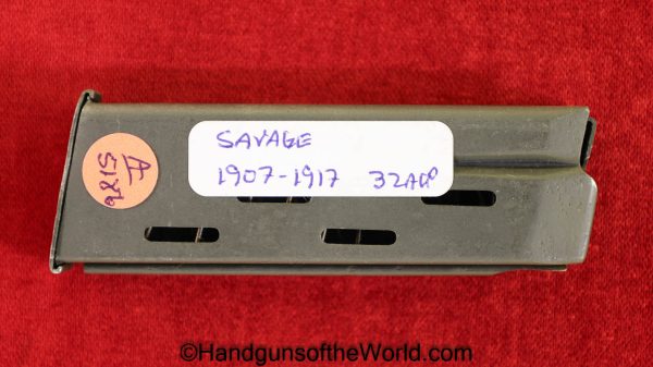 Savage, 1907, 1917, .32, Magazine, Clip, Mag, Original, Collectible, Handgun, Pistol, Americana, American, America, USA, 32, 7.65, acp, auto, 7.65mm