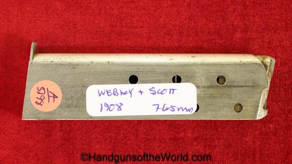 Webley & Scott, 1908, 7.65mm, Magazine-Clip, Magazine, Mag, Clip, Original, Collectible, Webley, Model, 7.65, 32, .32, acp, auto, Hand gun, Pistol
