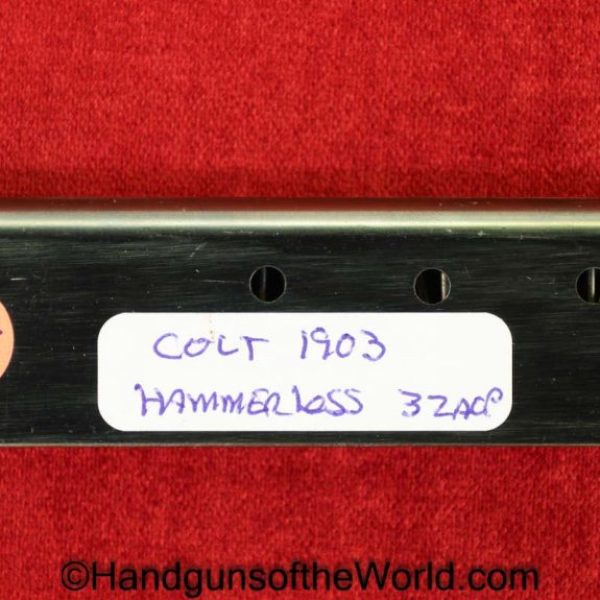 Colt, 1903, Hammerless, .32, acp, Magazine-Clip, Mag, Magazine, Clip, Original, Collectible, Pocket, 32, auto, Handgun, Pistol, American, Americana, America