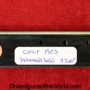Colt, 1903, Hammerless, .32, acp, Magazine-Clip, Mag, Magazine, Clip, Original, Collectible, Pocket, 32, auto, Handgun, Pistol, American, Americana, America