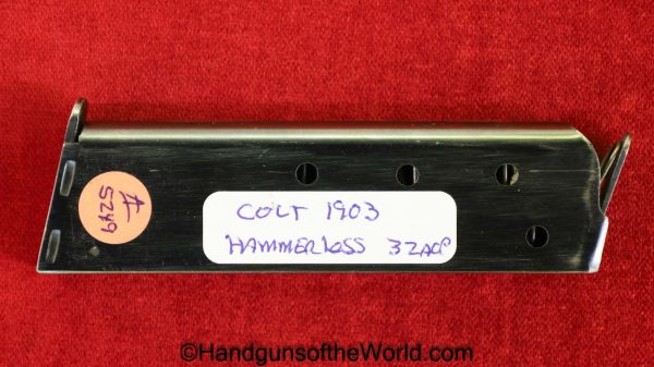 Colt, 1903, Hammerless, .32, acp, Magazine-Clip, Mag, Magazine, Clip, Original, Collectible, Pocket, 32, auto, Handgun, Pistol, American, Americana, America