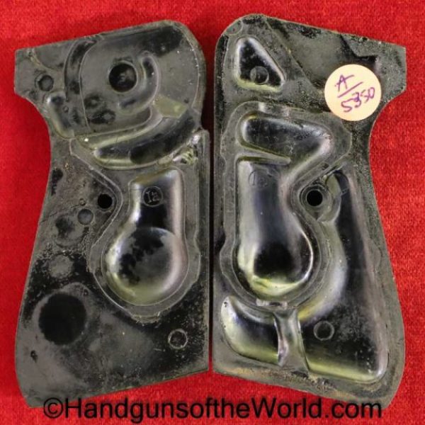 Sauer, 38H, Grips, Black, Bakelite, Original, 1a, Ia, Grip, Pair, Set, Original, Collectible, German, Germany, WWII, WW2, 38, h, Handgun, Pistol, Hand gun