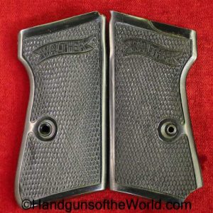 Walther, PP, Grips, WWII, Era, Black, Bakelite, Original, Collectible, German, Germany, French, Modified, WW2, Handgun, Pistol, Hand gun, Weighted