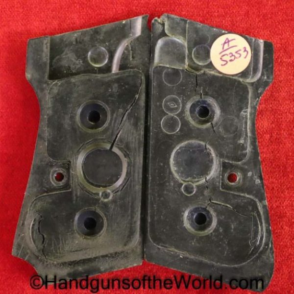 Walther, PP, Grips, WWII, Era, Black, Bakelite, Original, Collectible, German, Germany, French, Modified, WW2, Handgun, Pistol, Hand gun, Weighted