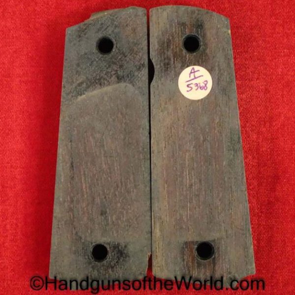 Original, Colt, 1911, Government Model, Pistol, Grips, Checkered walnut, with Diamond cut, Collectible, Wood, Wooden, Walnut, Checkered, Government