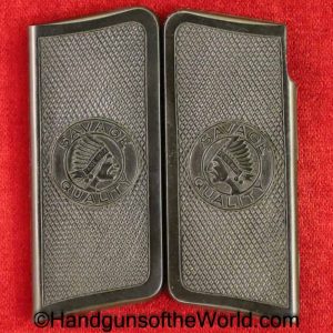 Savage, 1907, Grips, Original, Collectible, Grip, Pair, Set, Americana, Model, Hard, Rubber, Black, Handgun, Pistol, Hand gun, Old, Real, Vintage