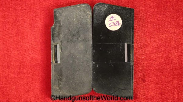 Savage, 1907, Grips, Original, Collectible, Grip, Pair, Set, Americana, Model, Hard, Rubber, Black, Handgun, Pistol, Hand gun, Old, Real, Vintage