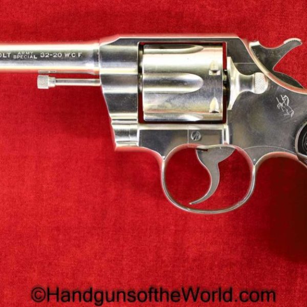 Colt, Army Special, .32-20, Factory Nickel, 1921, 32-20, Handgun, Revolver, C&R, Collectible, Americana, American, Nickel, Factory, USA, US, America