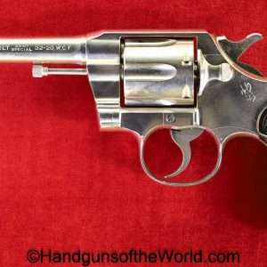 Colt, Army Special, .32-20, Factory Nickel, 1921, 32-20, Handgun, Revolver, C&R, Collectible, Americana, American, Nickel, Factory, USA, US, America