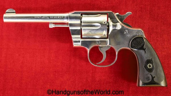 Colt, Army Special, .32-20, Factory Nickel, 1921, 32-20, Handgun, Revolver, C&R, Collectible, Americana, American, Nickel, Factory, USA, US, America