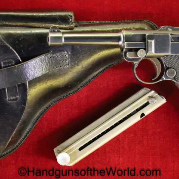 Luger, DWM, 1933 KL, 9mm, Police, 2 Matching Magazines, KL, 1933, German, Germany, Handgun, Pistol, C&R, Collectible, 2 Matching Mags, 2 Matching Clips