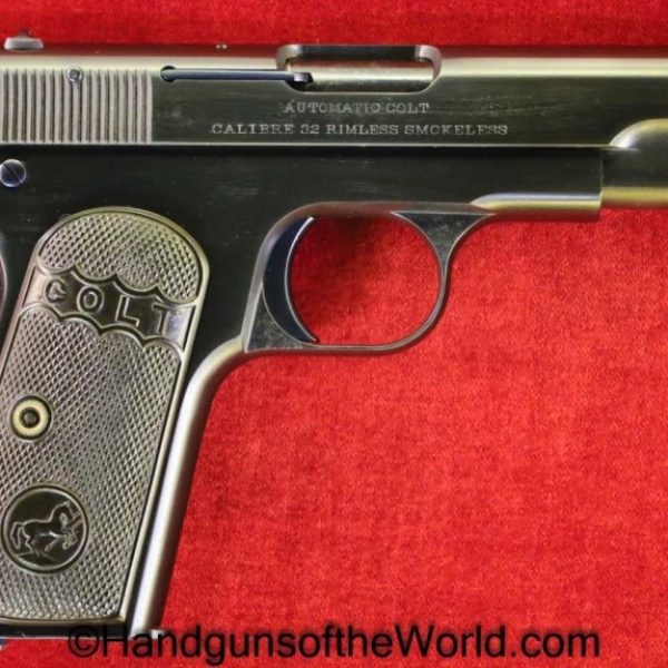 Colt, 1903, Hammerless, .32, 1st Issue, 1906, Pocket, Model, First, Issue, Type, 32, acp, auto, 7.65, 7.65mm, Handgun, Pistol, C&R, Collectible, Hand gun
