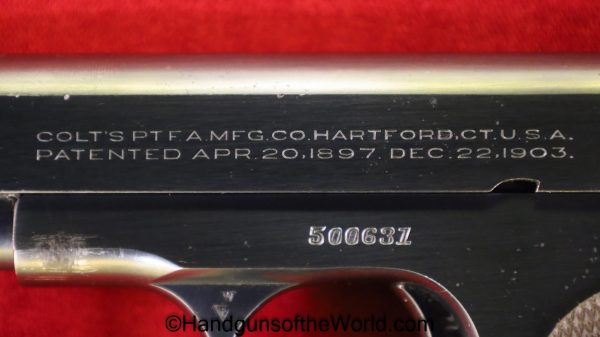 Colt, 1903, Hammerless, .32, 1930, Americana, Handgun, Pistol, C&R, Collectible, Pocket, 32, acp, auto, Pocket Hammerless, Model, Hand gun, American, USA