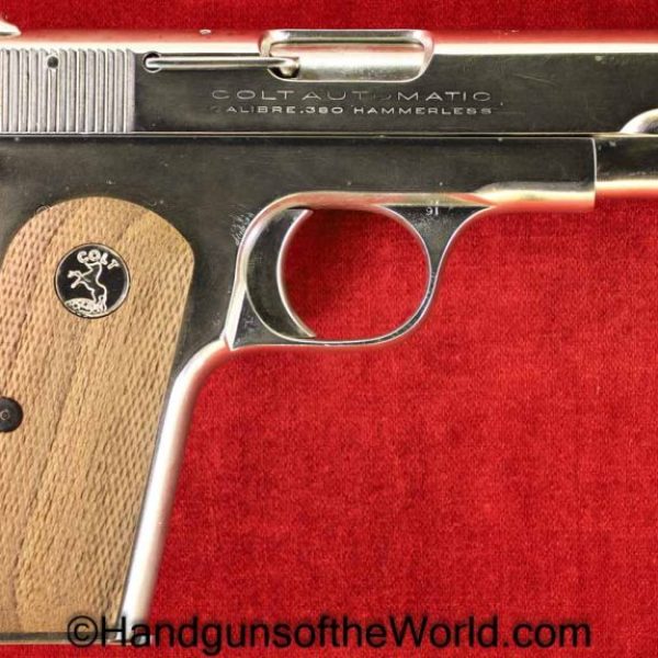 Colt, 1908, .380, 1930, Handgun, Pistol, C&R, Collectible, Pocket, Hammerless, Pocket Hammerless, 380, acp, auto, Hand gun, 9mm, Model, Americana, USA