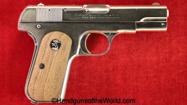 Colt, 1908, .380, 1930, Handgun, Pistol, C&R, Collectible, Pocket, Hammerless, Pocket Hammerless, 380, acp, auto, Hand gun, 9mm, Model, Americana, USA
