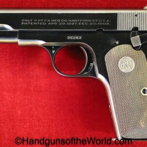Colt, 1908, .380, 1929, Pocket, Hammerless, 380, acp, auto, Handgun, Pistol, C&R, Collectible, Model, Americana, American, USA, US, Pocket Hammerless