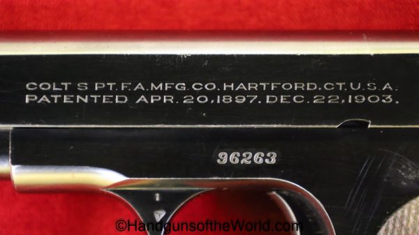 Colt, 1908, .380, 1929, Pocket, Hammerless, 380, acp, auto, Handgun, Pistol, C&R, Collectible, Model, Americana, American, USA, US, Pocket Hammerless