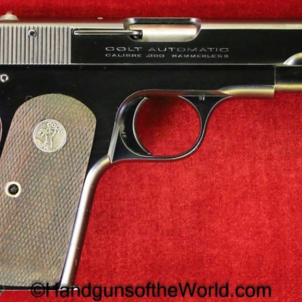Colt, 1908, .380, 1929, Pocket, Hammerless, 380, acp, auto, Handgun, Pistol, C&R, Collectible, Model, Americana, American, USA, US, Pocket Hammerless