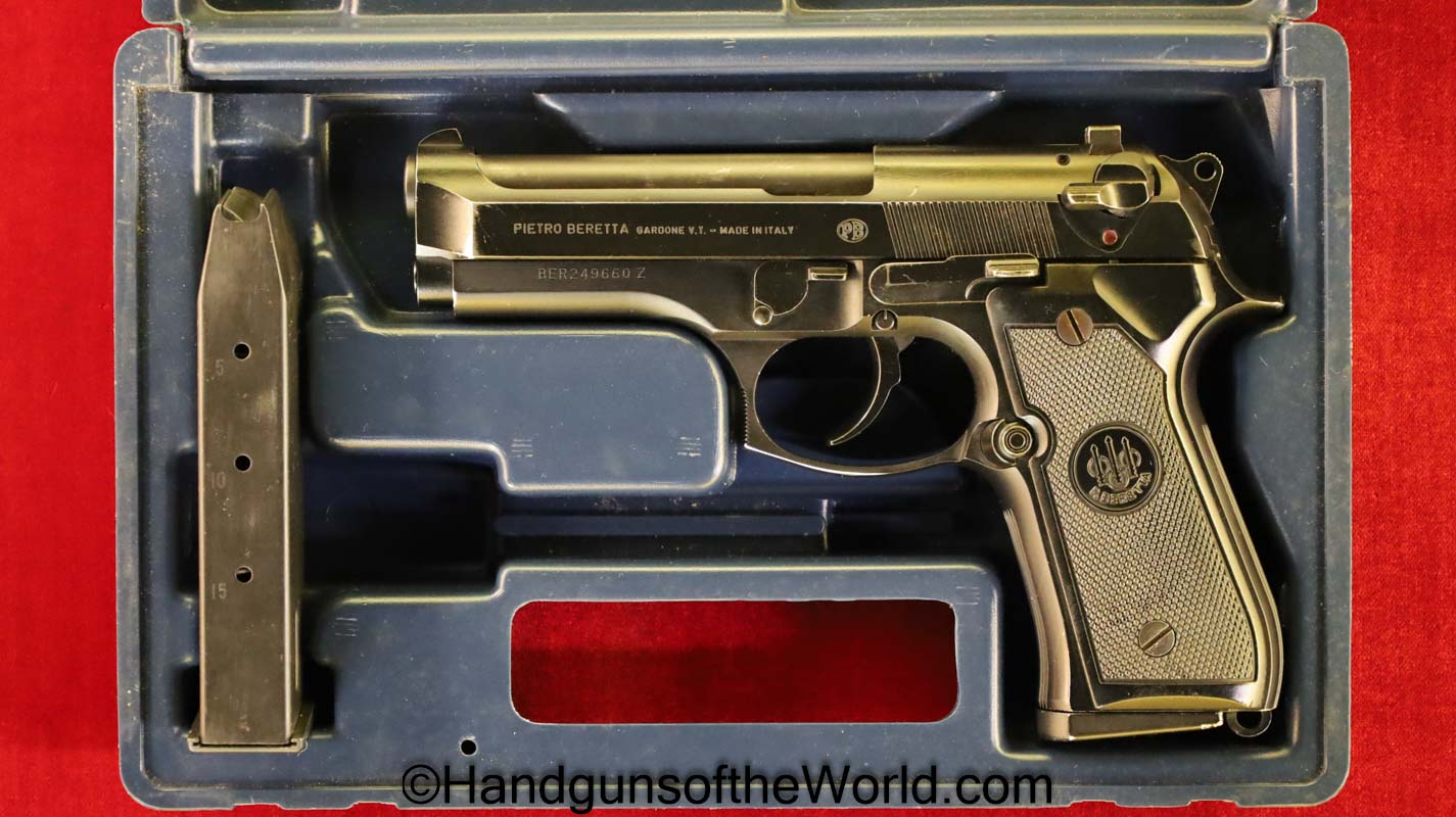 Beretta, Model 92FS, 9mm, with Case, Centurion, Italy, Italian, 92FS, FS, 92, Model, Handgun, Pistol, Collectible, Cased, Hand gun
