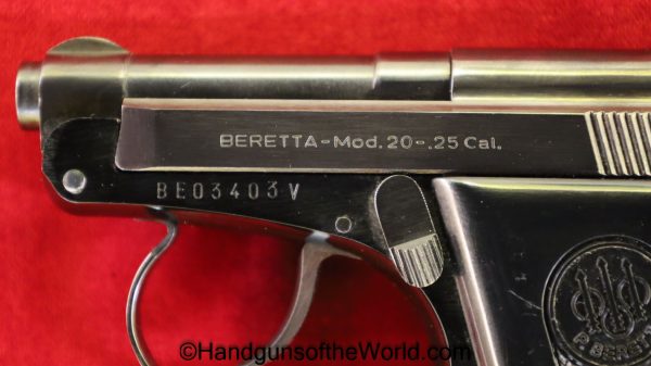 Beretta, Model 20, .25, 25, Italy, Italian, Handgun, Pistol, Collectible, VP, Vest Pocket, acp, auto, 6.35, 6.35mm, Model, 20, Hand gun, Classic