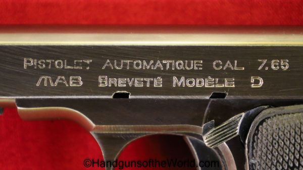MAB, Model D, 7.65mm, German, WWII, Full Rig, Outstanding, Handgun, Pistol, C&R, Collectible, Germany, WW2, D, Model, French, France, 32, .32, 7.65, acp