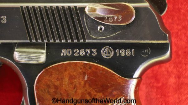 Russian, Makarov, 9mm, Dated, 1961, 2 Matching Magazines, Full Rig, 2 Matching Mags, Russia, Soviet, Soviet Union, USSR, Handgun, Pistol, C&R, Collectible