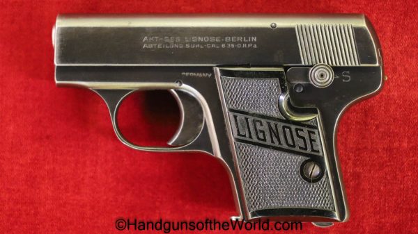 Lignose, Model 2, 6.35mm, Model II, 6.35, 25, .25, acp, auto, Handgun, Pistol, C&R, Collectible, VP, Vest Pocket, German, Germany, Model, 2, II
