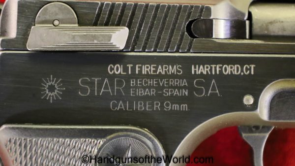 Star, Colt, Model 30M, 9mm, USA, XM9, Program, with Provenance, 30M, Model, handgun, pistol, collectible, lettered, with letter, Spain, Spanish, American