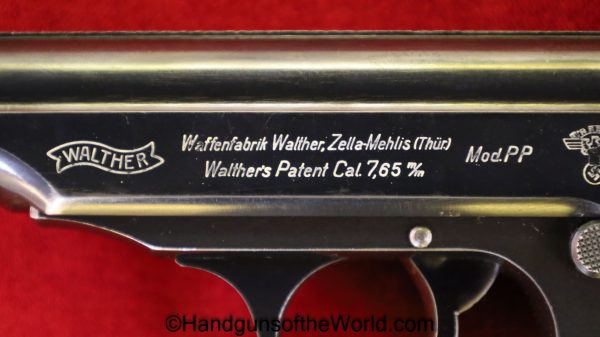 Walther, PP, 7.65mm, NSKK, Full Rig, German, Germany, WWII, WW2, Handgun, Pistol, C&R, Collectible, 7.65, 32, .32, acp, auto, with Holster, Pocket, Hand gun
