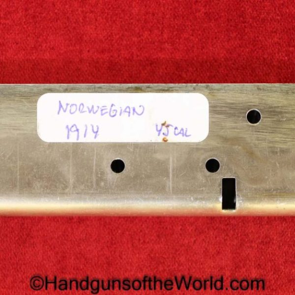 Norwegian, Kongsberg, 1914, Colt, 45acp, Magazine-Clip, Magazine, Mag, Clip, Original, Collectible, Norway, 45, .45, Handgun, Pistol, Nickel 
