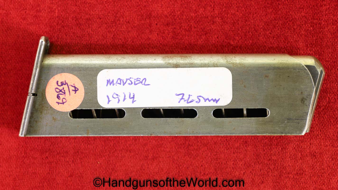 Mauser, 1914, 7.65mm, Magazine, Clip, Mag, Original, Collectible, German, Germany, Handgun, Pistol, 32, .32, Magazine-Clip, 7.65, acp, auto
