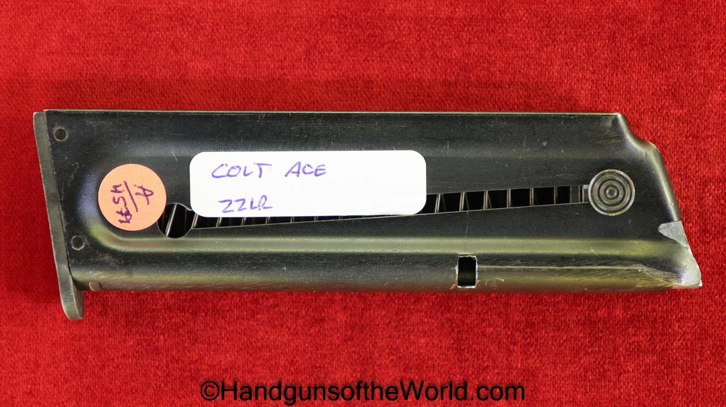 Colt, Ace, .22lr, Magazine-Clip, Mag, Magazine, Clip, Original, Collectible, 22, .22, 22lr, Handgun, Pistol, Hand gun, Target, Americana, American, USA, US