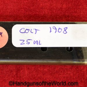 Colt, 1908, .25, Magazine, Clip, Mag, Original, Collectible, Handgun, Pistol, 25, acp, auto, 6.35, 6.35mm, VP, Vest Pocket, Model, American, US, USA