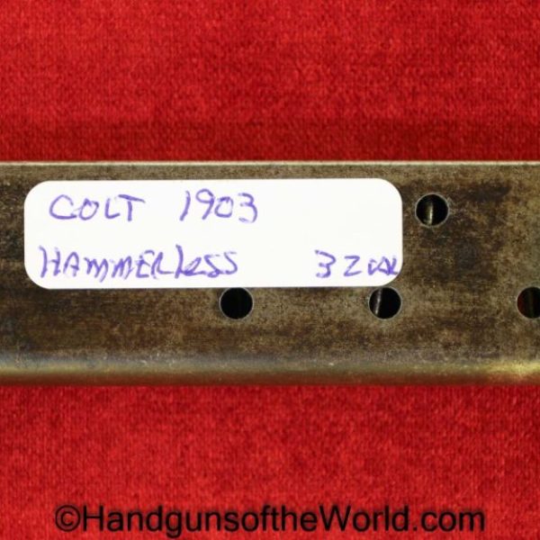 Colt, 1903, Hammerless, .32, acp, Magazine-Clip, Mag, Magazine, Clip, Original, Collectible, Pocket, 32, auto, Handgun, Pistol, American, Americana, America