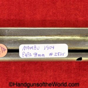 Nambu, 1904, Papa, 8mm, #2825, 2825, Japan, Japanese, Handgun, Pistol, Collectible, Original, Magazine, Mag, Clip, Magazine-Clip, Hand gun