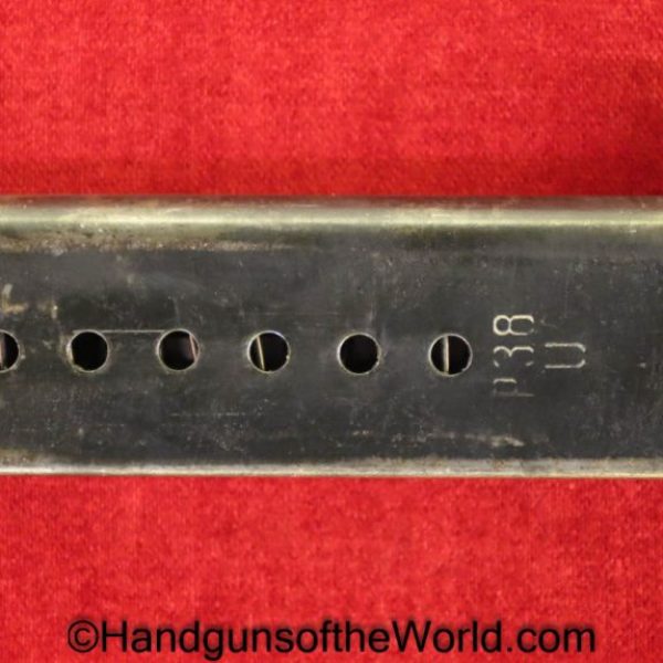 Walther, P-38, 9mm, WWII, Era, Magazine-Clip, Magazine, Mag, Clip, Original, Collectible, German, Germany, P38, P.38, P 38, WW2, Handgun, Pistol, Hand gun