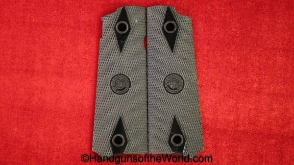 Taurus, PT-1911, Grips, Black, plastic, double diamonds, Original, Collectible, PT, 1911, PT1911, PT 1911, Handgun, Pistol, Hand gun, Set, Pair, Grip