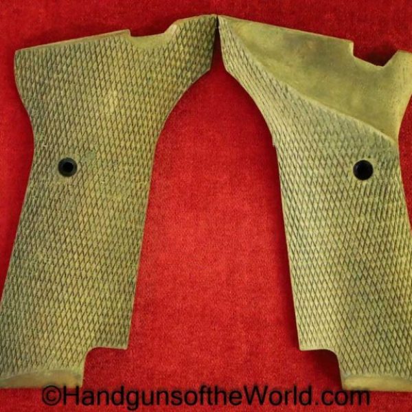 High Standard, Model, 106, 107, Grips, checkered, walnut, right-hand thumb rest, Original, Collectible, Hi Standard, Hi-Standard, Wood, Wooden, American