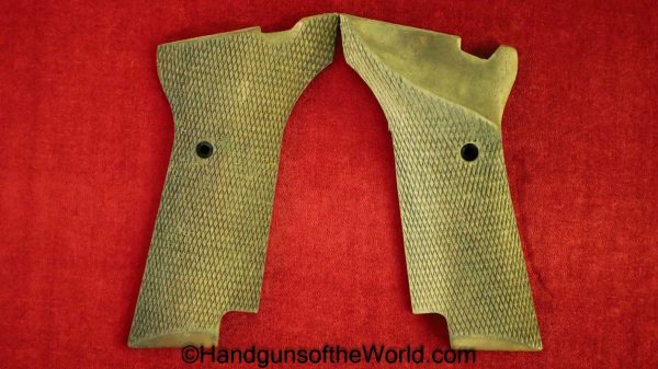 High Standard, Model, 106, 107, Grips, checkered, walnut, right-hand thumb rest, Original, Collectible, Hi Standard, Hi-Standard, Wood, Wooden, American
